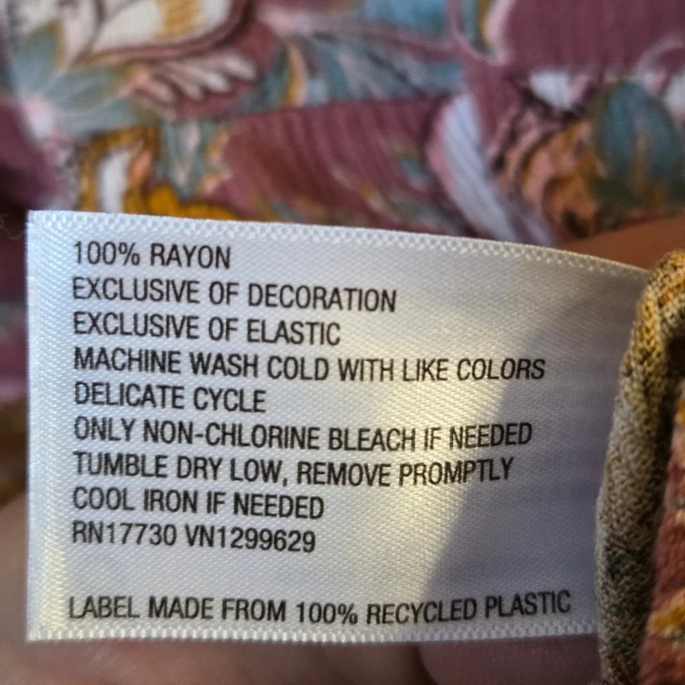 Knox Rose Smocked Midi Dress Women Size Medium Floral Boho Cottage Prairie